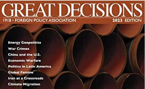 Leading Great Decisions Chapter on Energy Security